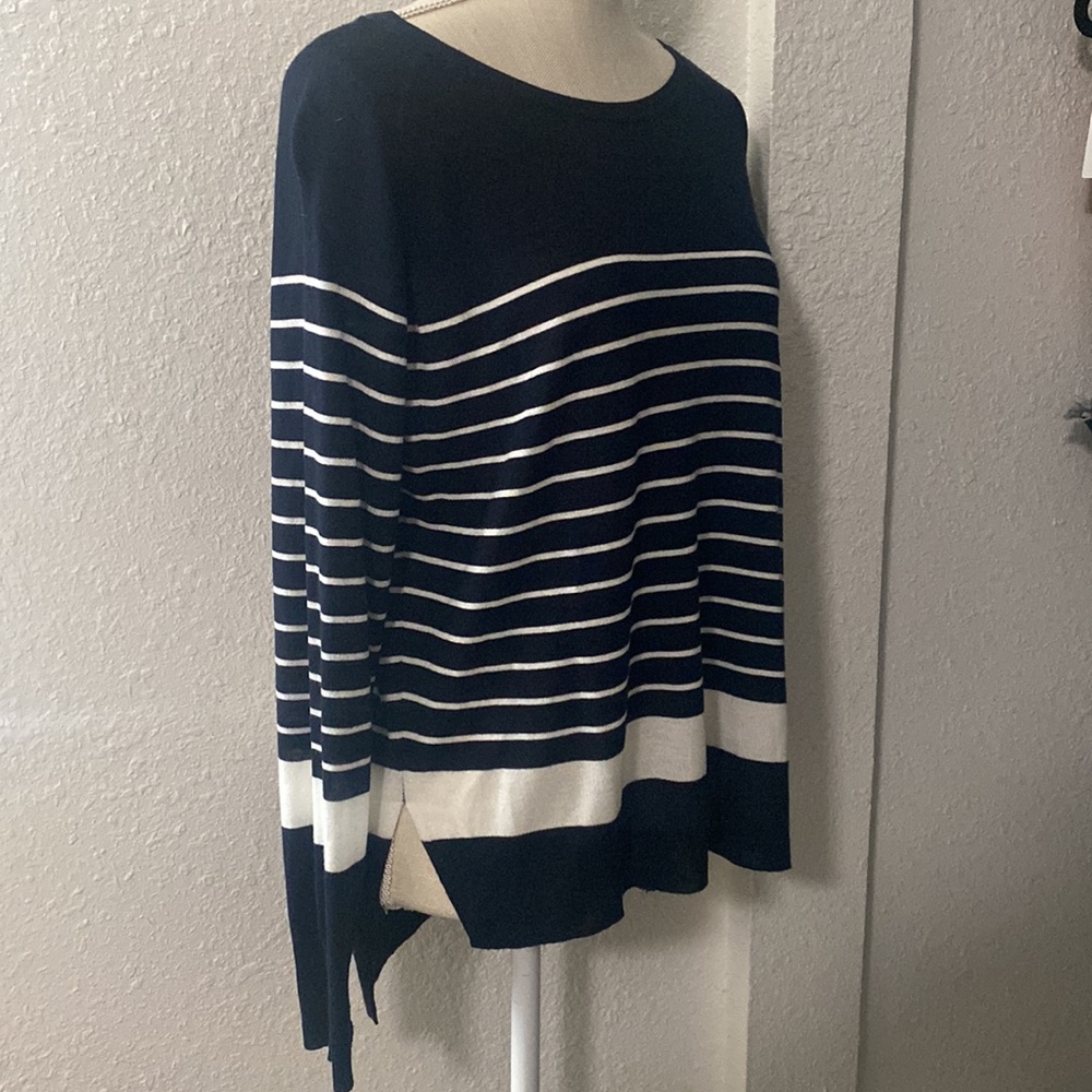 Zara Nautical Vented Knit Sweater
